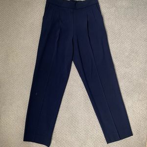 Navy blue Aritzia Babaton Cohen linen pant